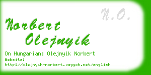 norbert olejnyik business card